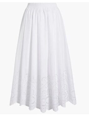 Hill House The Amal Skort White Eyelet Cotton Womens Large New With Tag